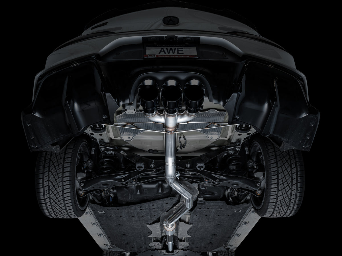 AWE Tuning 2024 Acura Integra Type S DE5 FWD Track Edition Exhaust w/ Triple Diamond Black Tips - 3020-53335