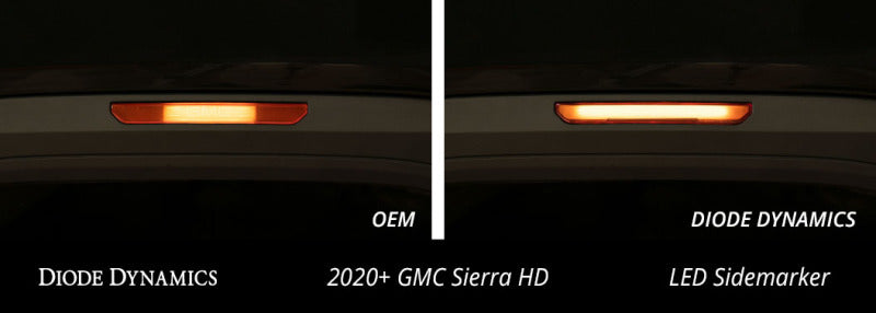 Diode Dynamics 20-21 Sierra 2500/3500 LED Sidemarkers HD Smoked Set - DD5127