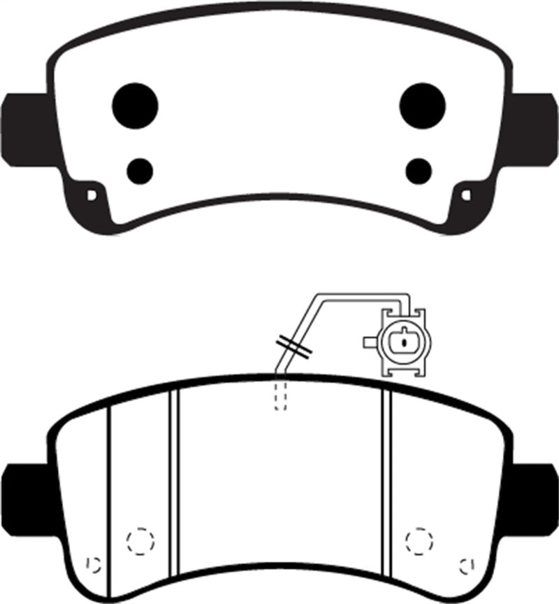 EBC 14-16 Ram Trucks Promaster 3.6 Ultimax2 Rear Brake Pads - UD1746