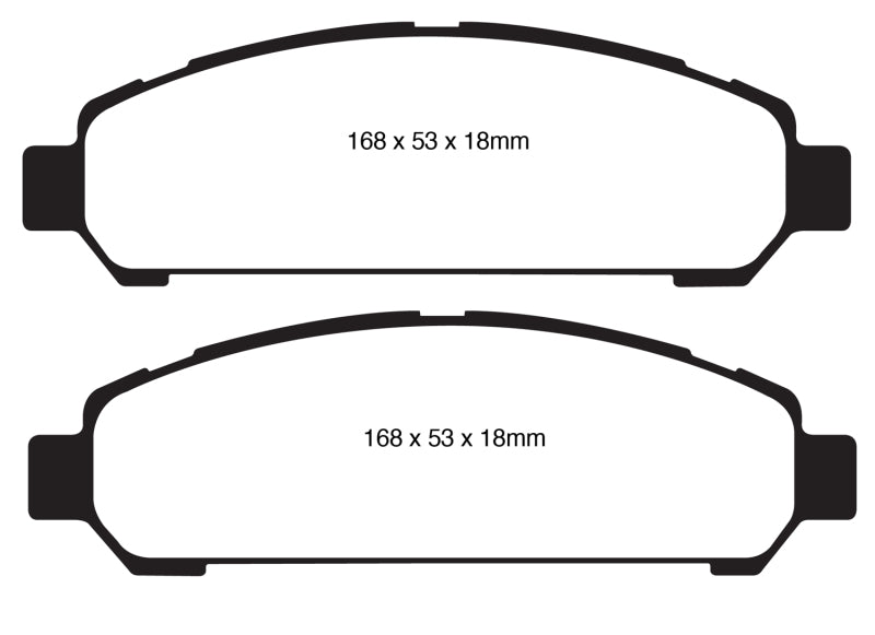 EBC 08+ Toyota Venza 2.7 Redstuff Front Brake Pads - DP31851C