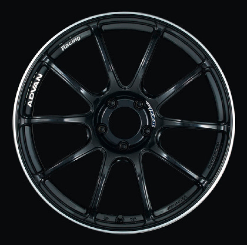 Advan RZII 17x8.0 +45 5x114.3 Racing Gloss Black &amp; Ring Wheel - YAZ7G45EB