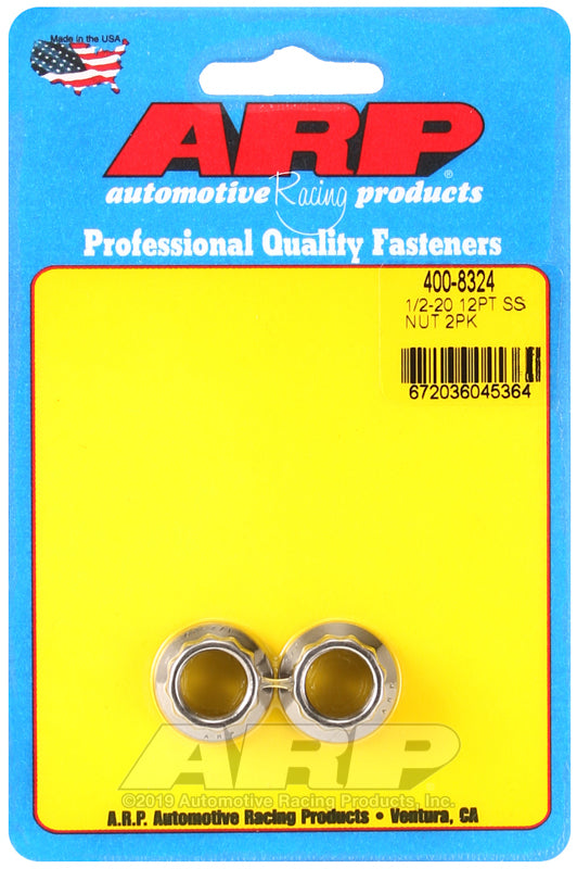 ARP 1/2-20 SS 12pt nut kit - 400-8324