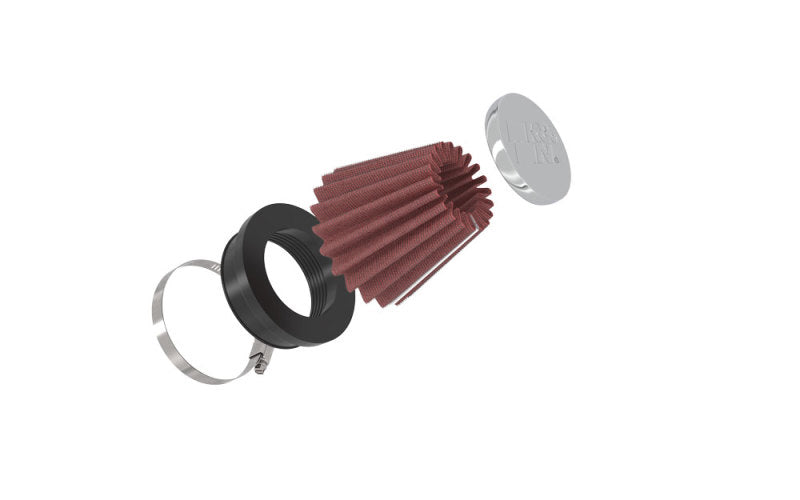 K&amp;N Universal Chrome Filter 2.125 in Flange ID / 3in Base OD / 2in Top OD / 2.75in Height - RC-2340