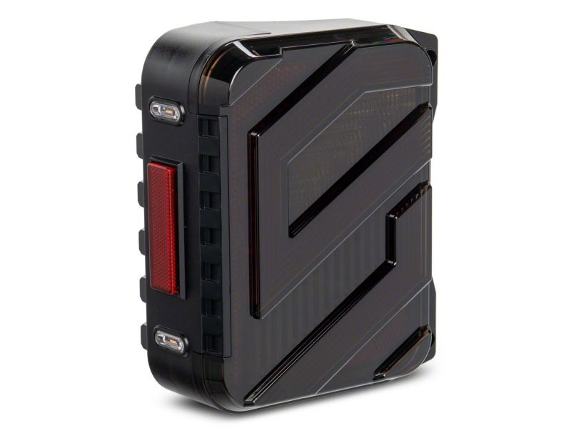 Raxiom 07-18 Jeep Wrangler JK Axial Series Trident LED Tail Lights- Blk Housing (Smoked Lens) - J173718