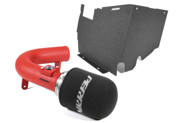 Perrin 22-24 Subaru WRX Cold Air Intake w/ Heatshield - Red - PSP-INT-328RD for 2022-2025 Subaru WRX - front view