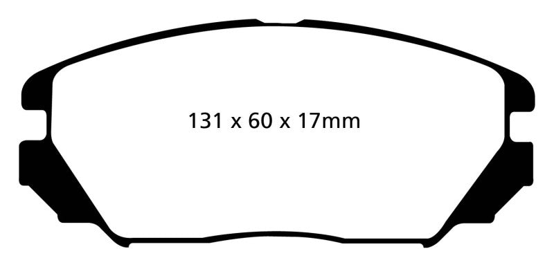 EBC 08-09 Hyundai Azera 3.3 Greenstuff Front Brake Pads - DP21757