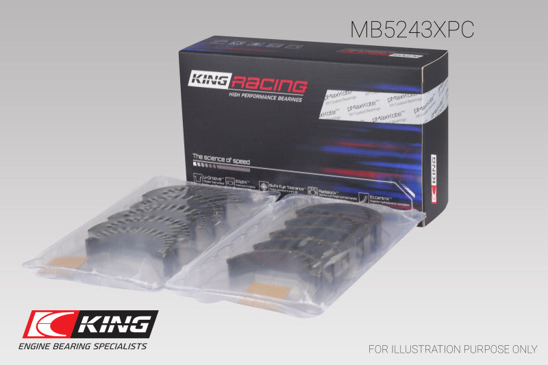 King Engine Bearings Nissan Sr20DE (Size +0.25mm) Main Bearing Set - MB5243XPC0.25
