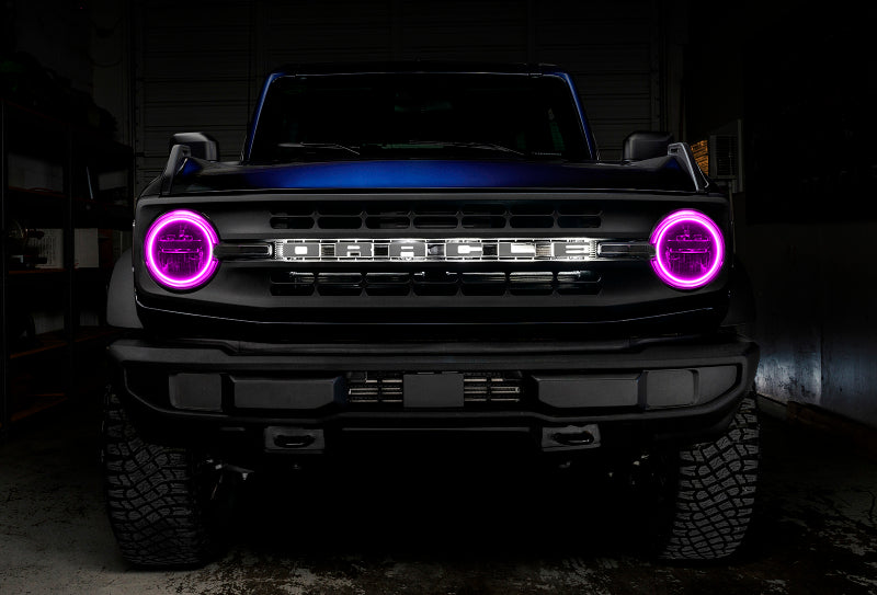 Oracle 2021 Ford Bronco Base Headlight LED Halo Kit - ColorSHIFT - w/ 2.0 Controller SEE WARRANTY - 1470-333