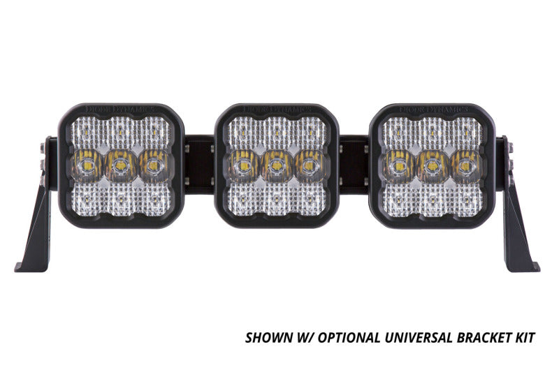 Diode Dynamics SS5 Pro Universal CrossLink 3-Pod Lightbar - Yellow Driving - DD7251