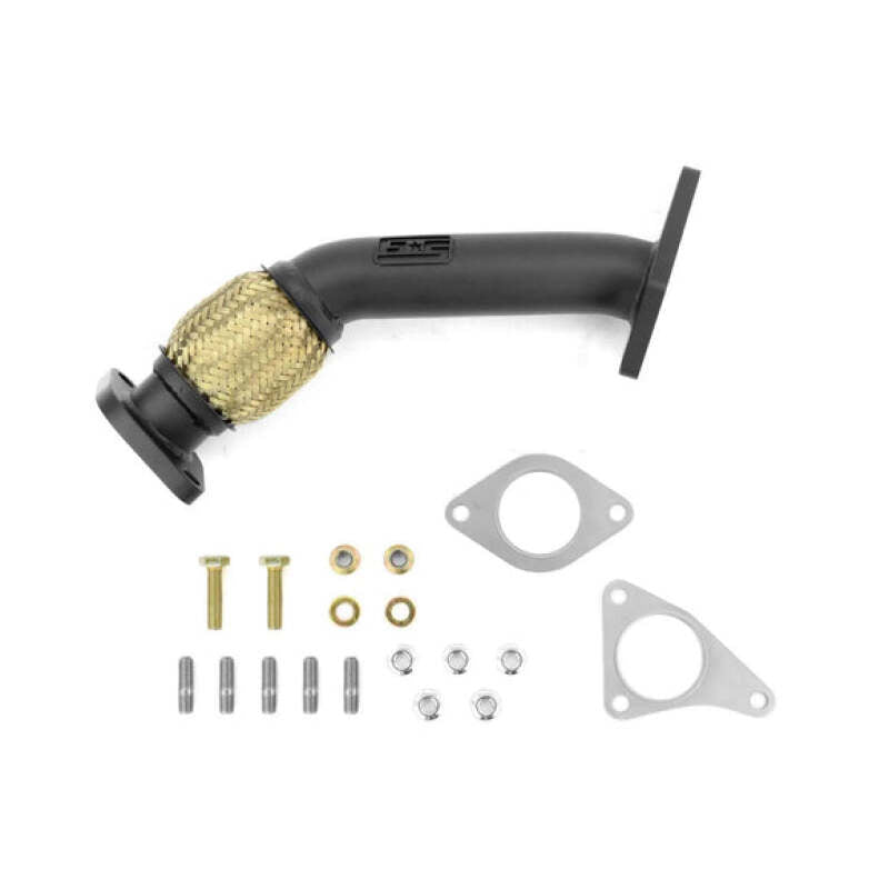 GrimmSpeed 04-21 Subaru STI EJ25 2 Bolt Up-Pipe - Black Ceramic Coated - GRM.1099.1.BLK
