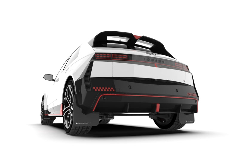 Rally Armor 2025 Hyundai Ioniq 5 N Black Mud Flap w/ Red Logo - MF117-UR-BLK-RD