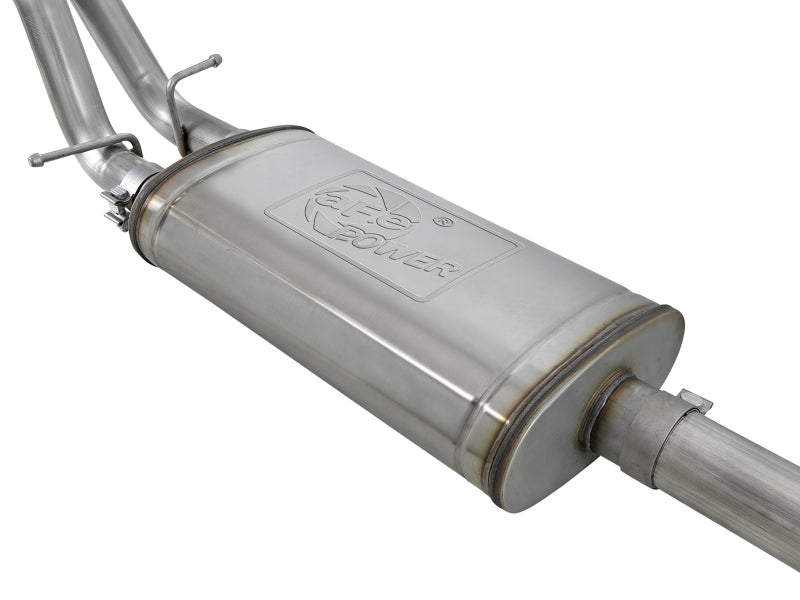 aFe Gemini XV 3in 304 SS Cat-Back Exhaust w/ Cutout 19-21 GM Silverado/Sierra 1500 V8- w/ Black Tips - 49-34139-P