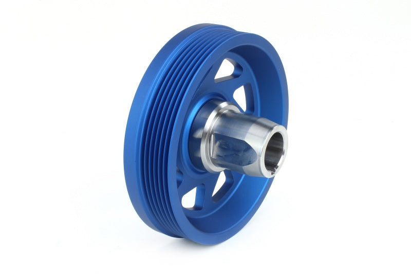 Perrin 2022 BRZ/86 / 19-22 Subaru WRX Lightweight Crank Pulley (FA/FB Eng w/Small Hub) - Blue - PSP-ENG-106BL