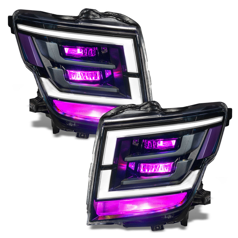 Oracle 21-22 Nissan Titan Demon Eye RGB Headlight Upgrade Kit - ColorSHIFT w/o Cntrl SEE WARRANTY - 1464-334