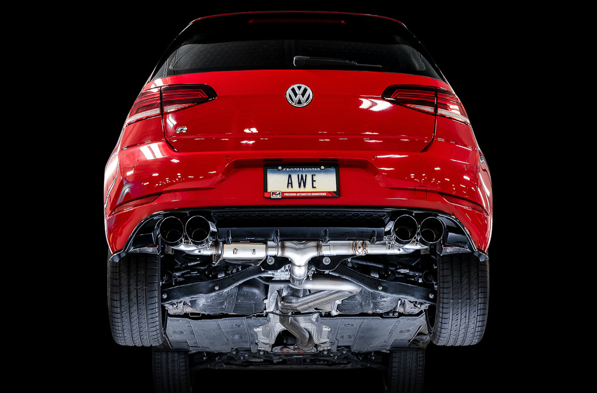 AWE Tuning Volkswagen Golf R MK7.5 SwitchPath Exhaust w/Chrome Silver Tips 102mm - 3025-42066