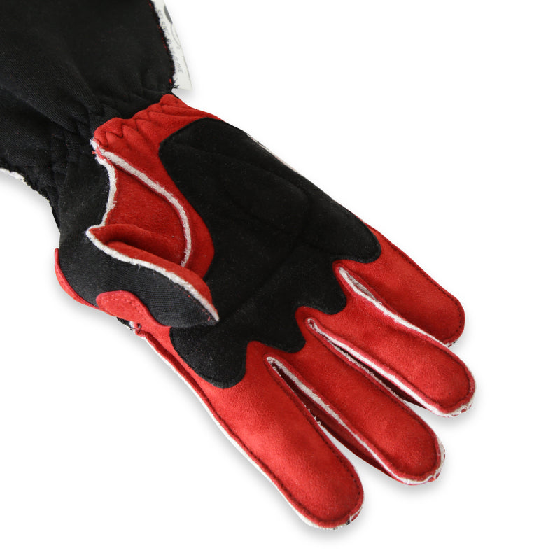RaceQuip SFI-5 Red/Black Small Outseam Angle Cut Glove - 359102RQP