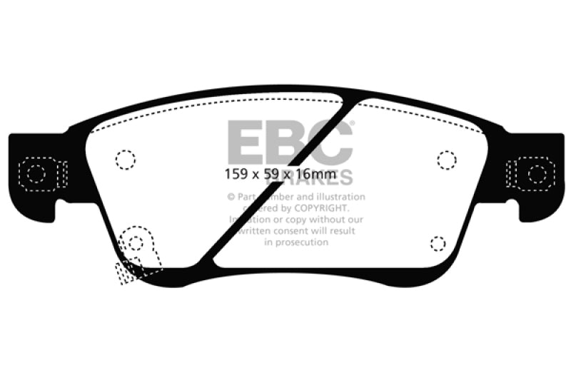 EBC 11-13 Infiniti G25 2.5 Yellowstuff Front Brake Pads - DP41807R