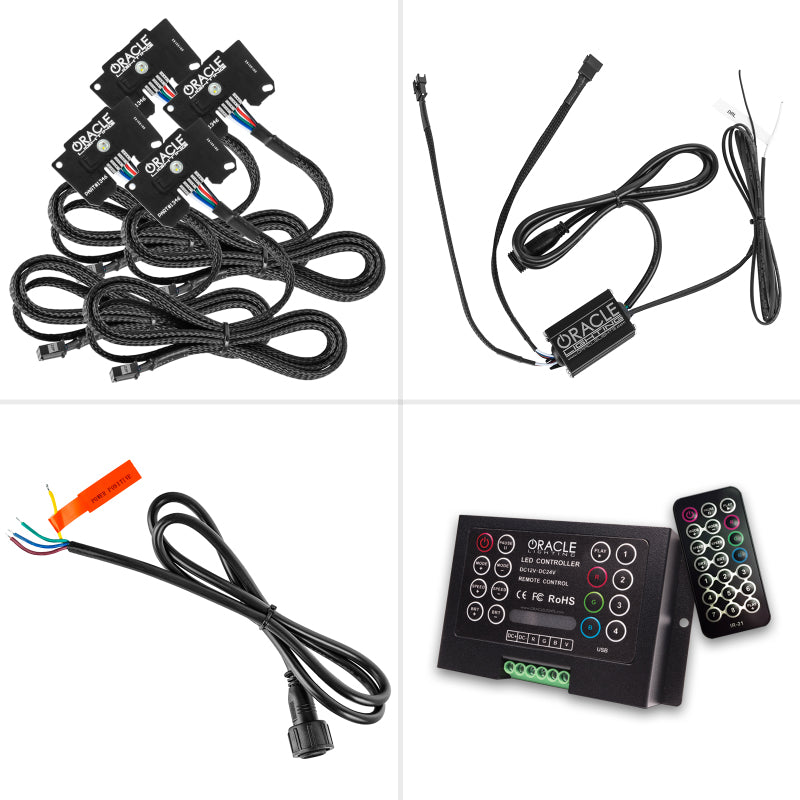 Oracle Jeep Wrangler JL/Gladiator JT RGB+W Headlight DRL Upgrade Kit - ColorSHIFT 2 SEE WARRANTY - 1346-333