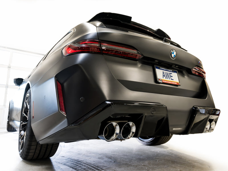 AWE BMW G90/G99 M5 Touring Edition Catback Exhaust - Chrome Silver Tips - 3015-42790
