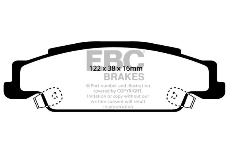 EBC 02-05 Cadillac CTS 2.6 Redstuff Rear Brake Pads - DP31646C