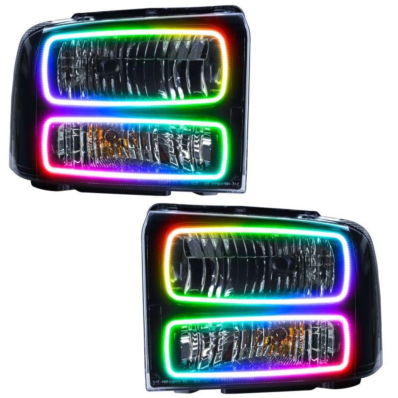 Oracle 05-07 Ford F-250/350 SMD HL - Black - ColorSHIFT w/ 2.0 Controller SEE WARRANTY - 7161-333