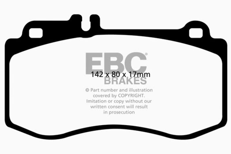 EBC 10+ Mercedes-Benz E350 3.5 AMG Sport Package Redstuff Front Brake Pads - DP31857C