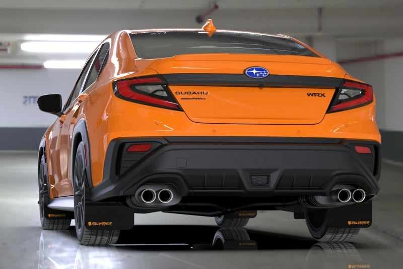 Rally Armor 2022+ Subaru WRX Black UR Mud Flap Altered Font Met. Blk Logo - MF92-UR-BLK/MBK-X
