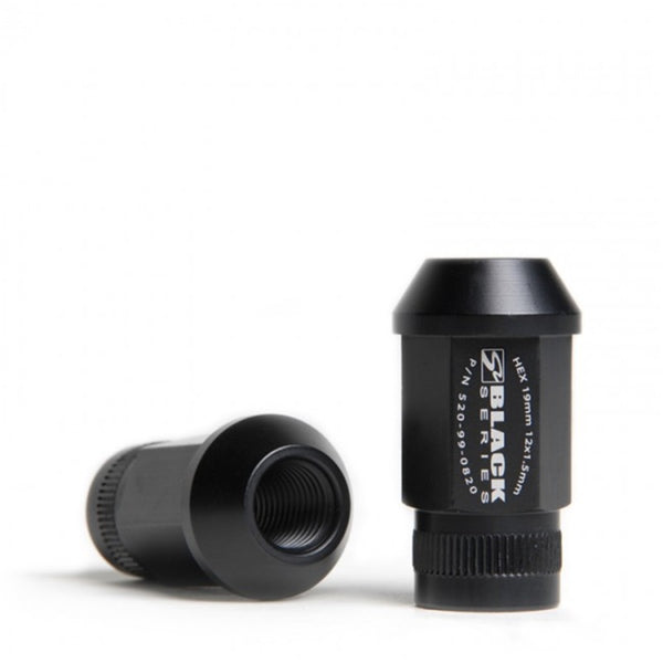 Skunk2 12 x 1.5 Forged Lug Nut Set (Black Series) (16 Pcs.) - 520-99-0853 for 1988-2005 Honda Civic - front view