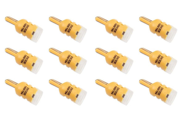 Diode Dynamics 194 LED Bulb HP3 LED - Amber Set of 12 - DD0018TW for 1980-1993 Ford Mustang - front view