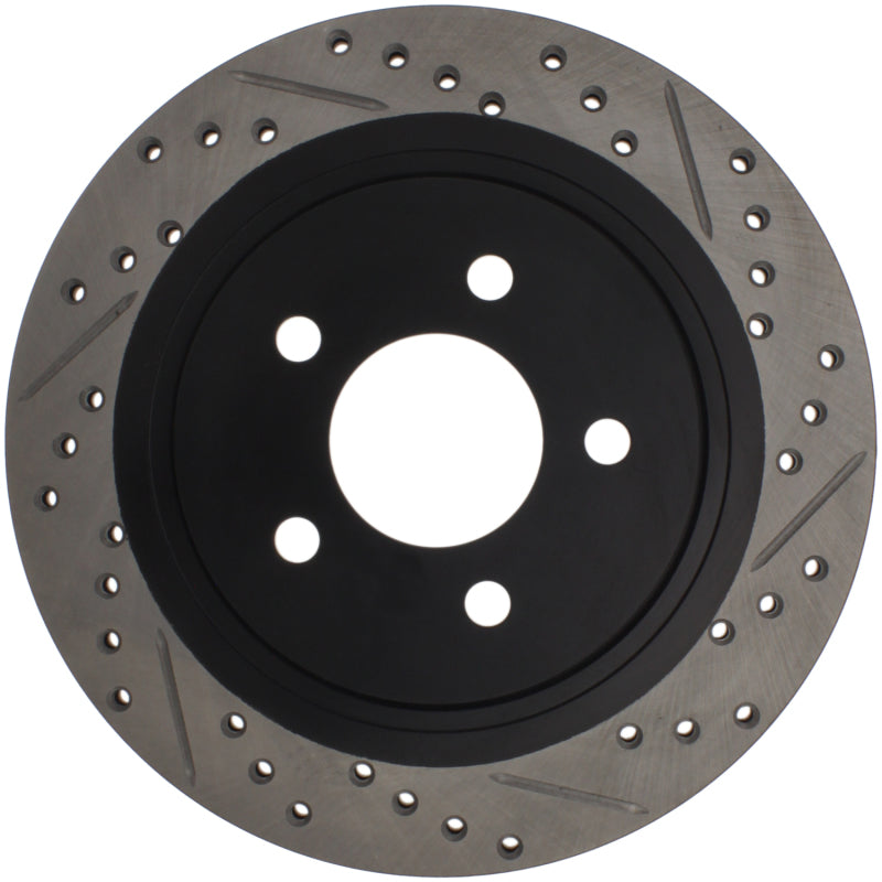 StopTech 05-10 Ford Mustang Slotted & Drilled Right Rear Rotor - 127.61087R
