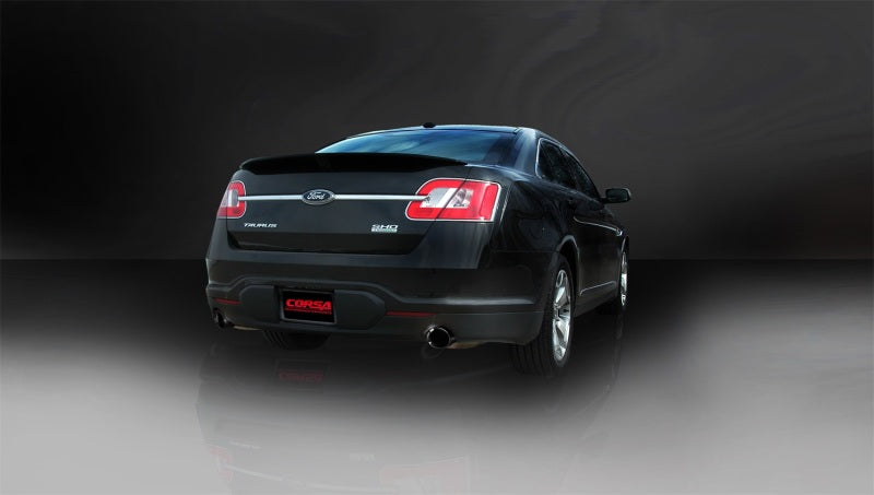 Corsa 2010-2019 Ford Taurus SHO 3.5L V6 Turbo Sport Cat-Back Exhaust w/ Dual 4in Black Tips - 14315BLK