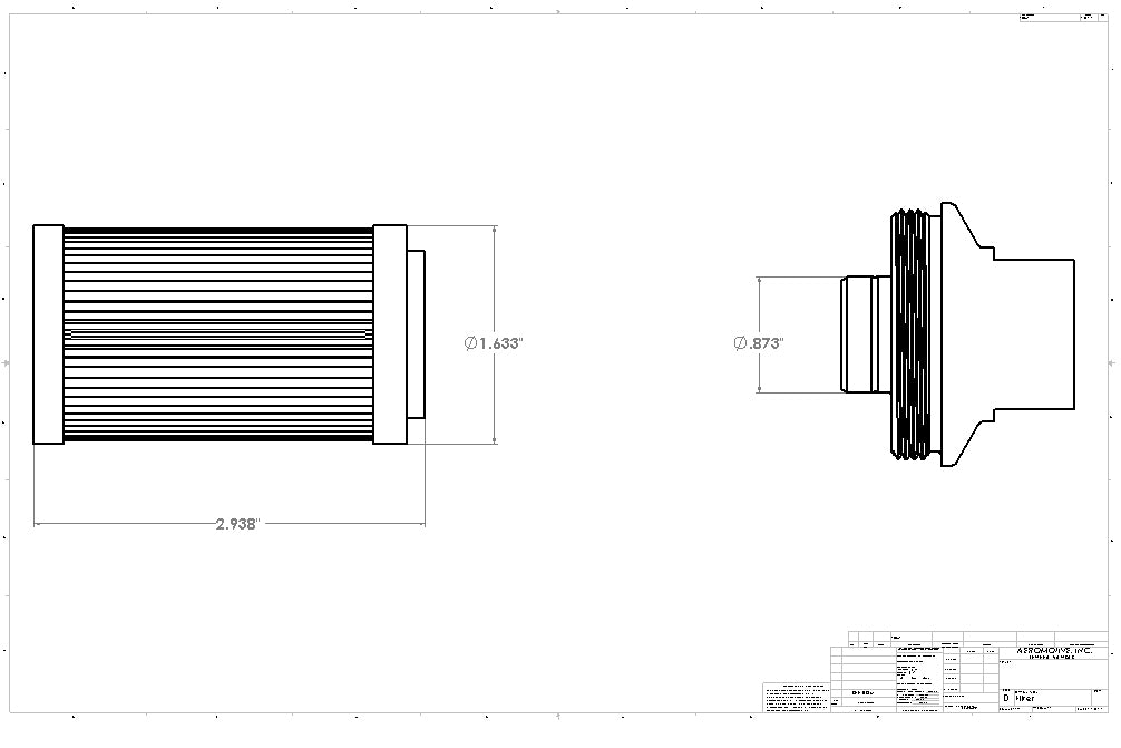 Aeromotive In-Line Filter - (AN -08 Male) 100 Micron Stainless Steel Element - 12379