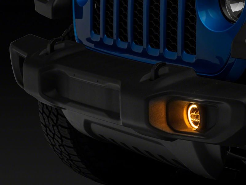 Raxiom 07-23 Jeep Wrangler JK &amp; JL 20-23 Jeep Gladiator JT Axial Series LED Fog Lights w/ Halo - J142669