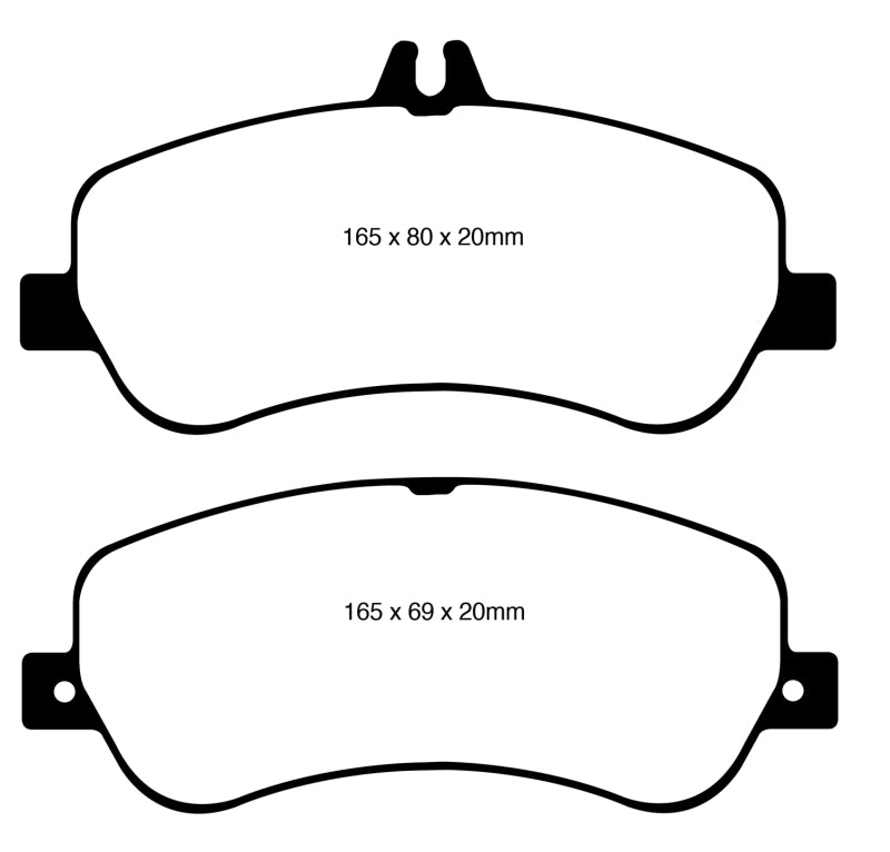 EBC 13-16 Mercedes-Benz GLK250 2.1 Twin TD Redstuff Front Brake Pads - DP32011C
