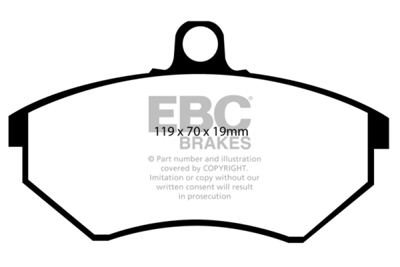 EBC 89-93 Volkswagen Corrado 1.8 Supercharged Yellowstuff Front Brake Pads - DP4841/2R