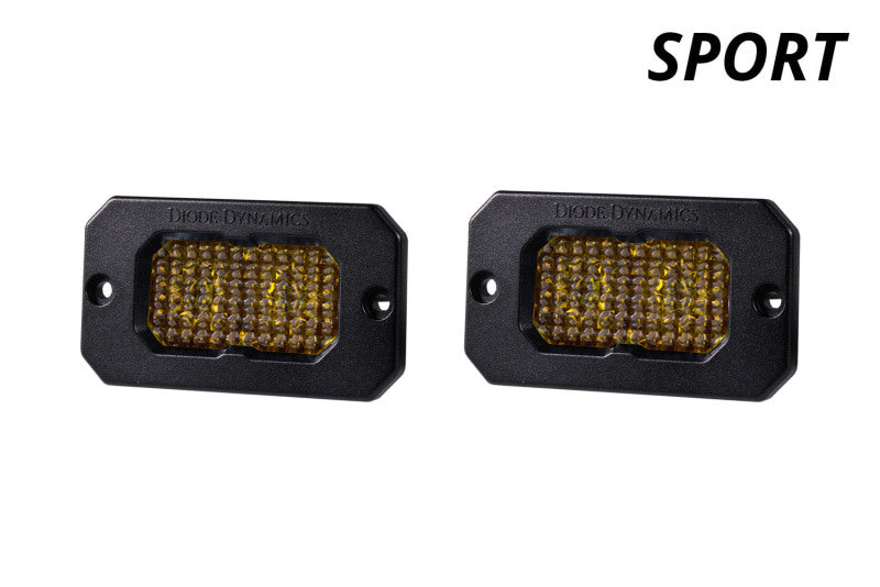 Diode Dynamics Stage Series 2 In LED Pod Sport - Yellow Fog Flush ABL (Pair) - DD6425P