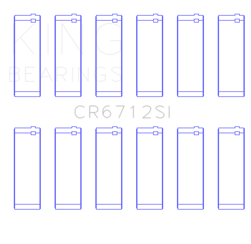King Engine Bearings Ford V6 Triton/Ohv (Size +0.25mm) Connecting Rod Bearing Set - CR6712SI0.25