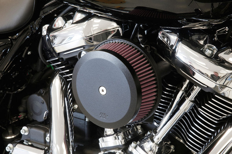 K&amp;N 17-18 Harley Davidson Road Glide Hammer Black Street Metal Intake System - RK-3954B