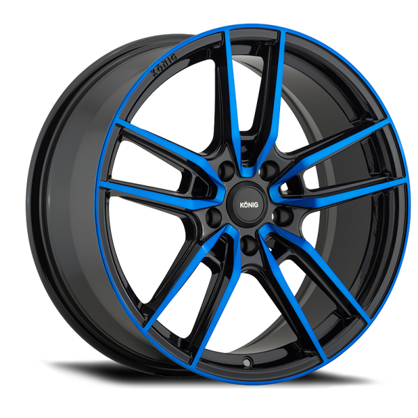 Konig Myth 16x7.5 5x114.3 ET43 Gloss Black w/ Blue Tinted Clearcoat - MY7651443F by Konig