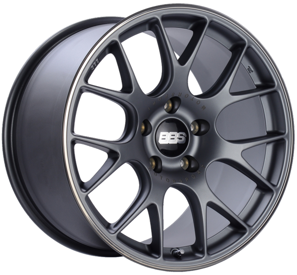 BBS CH-R 19x10 5x130 ET38 CB71.6 Satin Titanium Polished Rim Protector Wheel - CH110TIPO by BBS