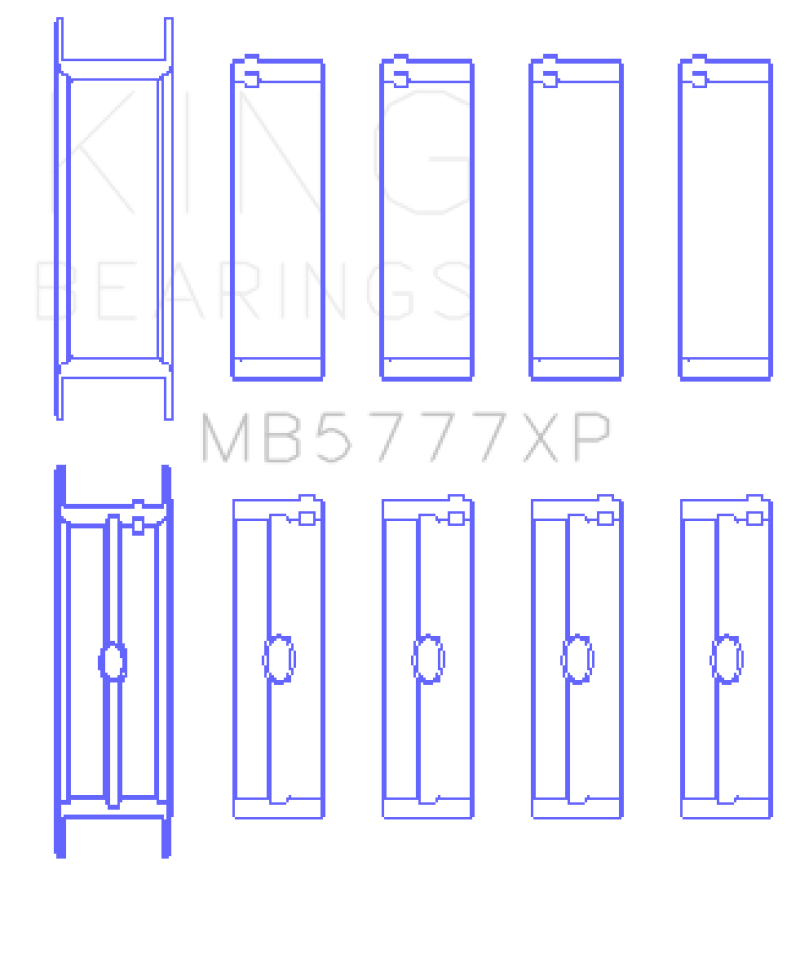 King Dart LS Next Block (Size STD) Performance Main Bearing Set - MB5777XP