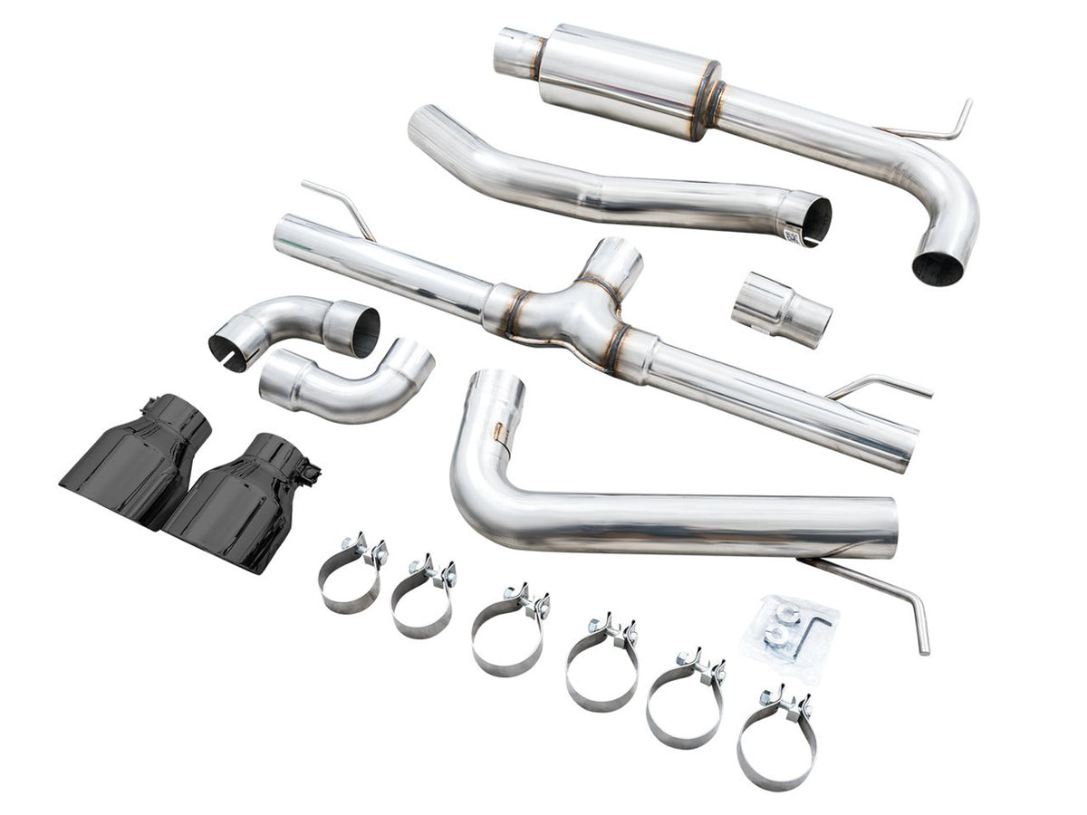 AWE 2022 VW GTI MK8  Track Edition Exhaust - Diamond Black Tips - 3020-33658