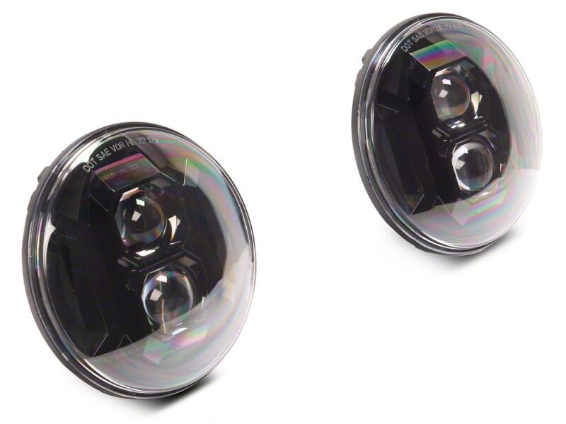 Raxiom 07-18 Jeep Wrangler JK Axial Series DB2 LED Headlights- Black Housing- Clear Lens - J181075 - close-up view 6