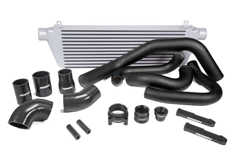 Perrin 22-23 Subaru WRX Front Mount Intercooler Kit (Black Tubes &amp; Silver Core) - PSP-ITR-441SL/BK