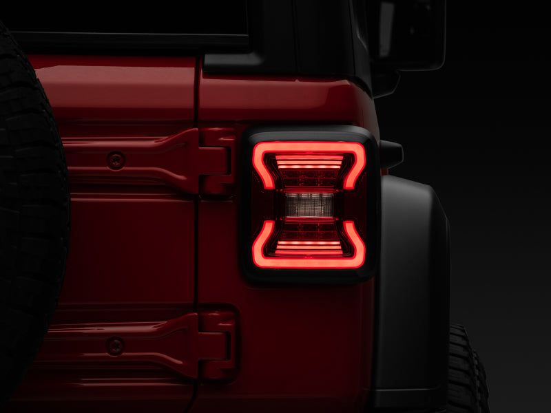 Raxiom 18-22 Jeep Wrangler JL LED Tail Lights- Black Housing - Red Lens - J132754-JL