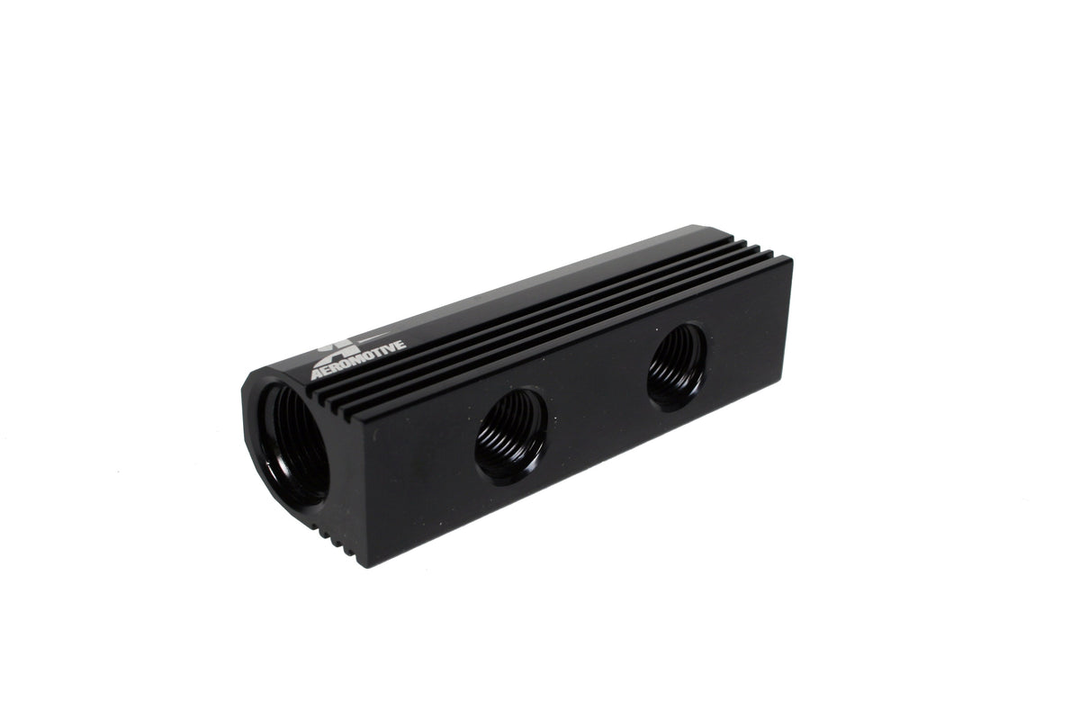 Aeromotive Fuel Distribution Log (4-Ports) (2) 8 AN/(2) 6 AN - 14601