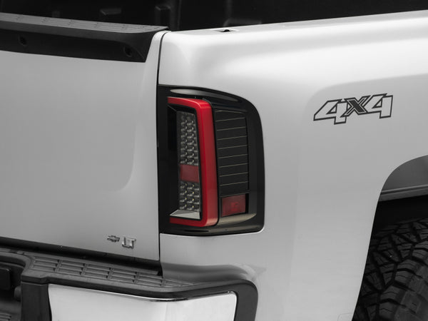 Raxiom 07-13 Chevy Silverado 1500 G2 LED Tail Lights- Black Housing (Clear Lens) - S112711 for 2007-2013 Chevrolet Silverado 