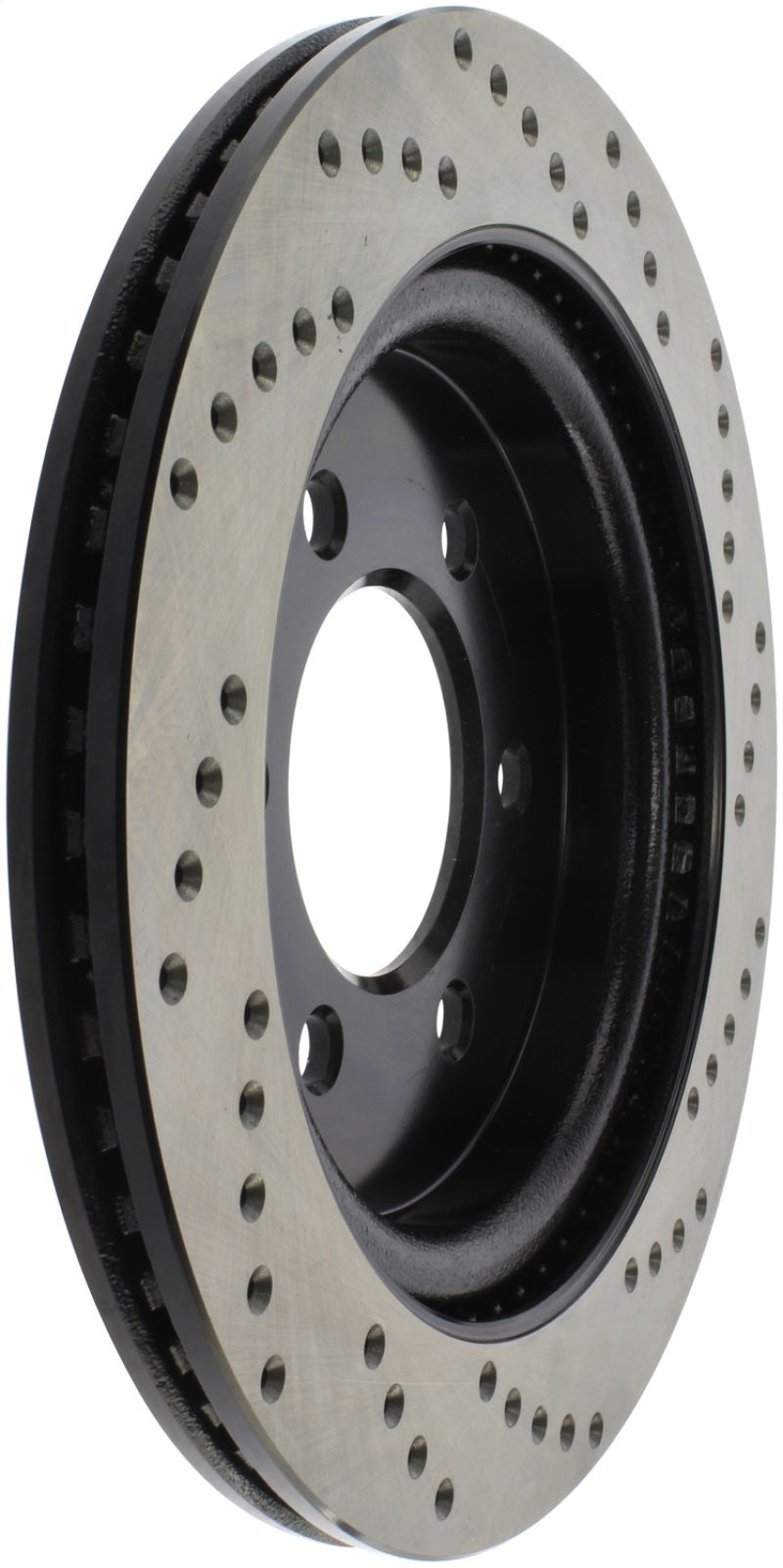 StopTech 2019 Ford Raptor w/ Electronic Parking Brake Sport Cross Drilled Right Rear Rotor - 128.65153R