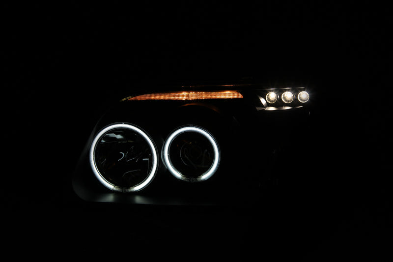 ANZO 1995-2001 Ford Explorer Projector Headlights w/ Halo Black 1 pc - 111132