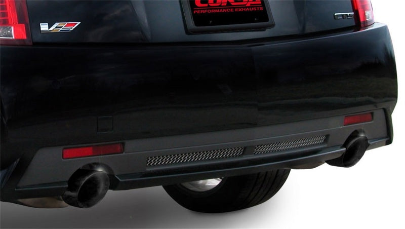 Corsa 09-13 Cadillac CTS Sedan V 6.2L V8 Black Sport Axle-Back Exhaust - 14941BLK